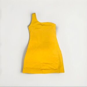 Citrine Bianca One Shoulder Dress Girlfriend Collective (BRAND NEW/NOT WORN)